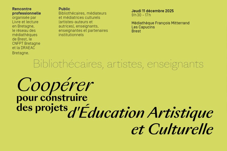 photo Journée professionnelle : Coopérer pour construire des projets d'éducation artistique et culturelle (11 décembre, Brest)